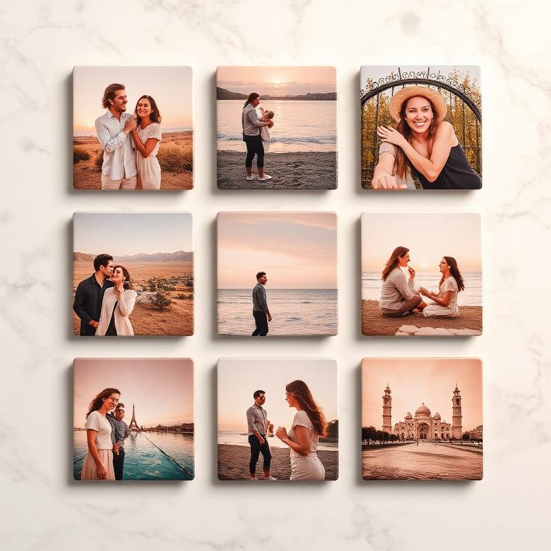 Square magnet 2 x 2 - Set of 3